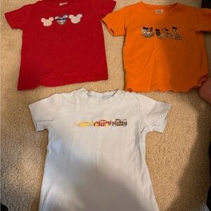 Kids Short Sleeve T-Shirt Set - Red, Orange, White